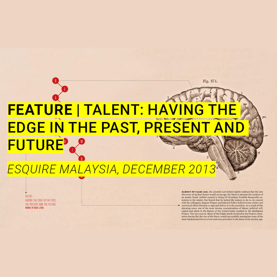 Esquire Feature Talent Having the Edge in the Past Present and Future December 2013