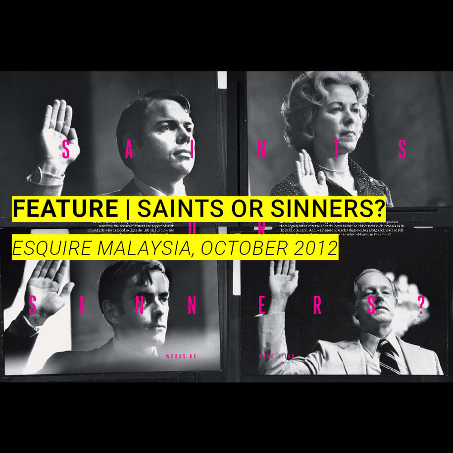 Esquire Feature October 2012 Saints or Sinners?